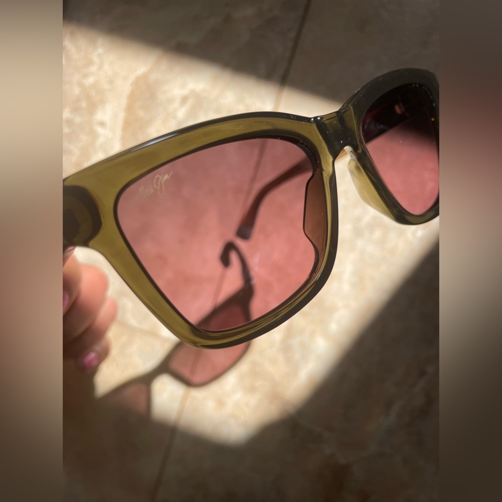 MAUI JIM *NEW* Hanohano Polarized Classic Sunglasses Green with Rose Glass Lens - Picture 11 of 16